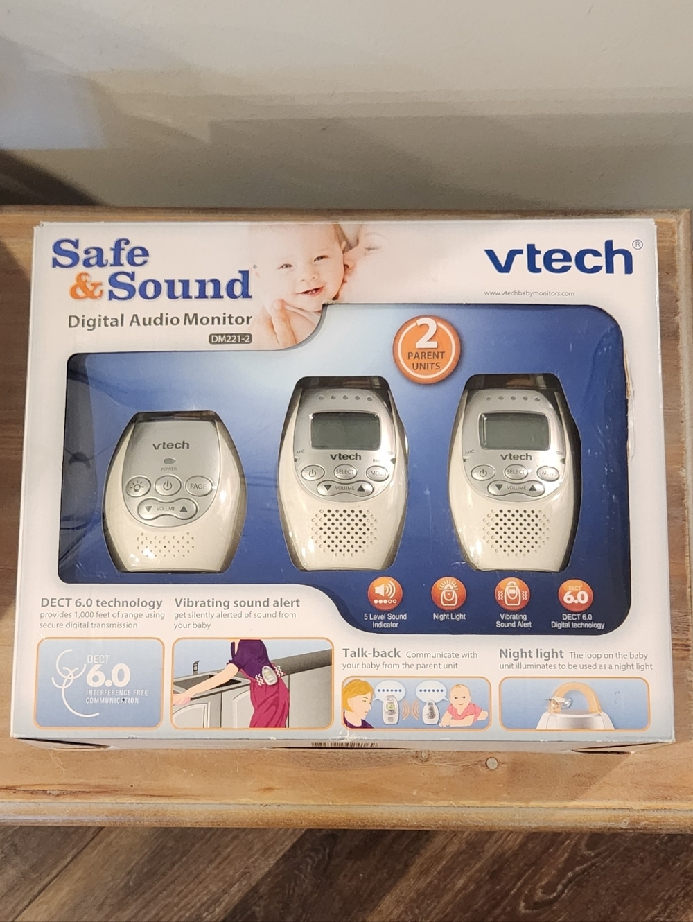 ​🍼 VTech Safe & Sound Digital Audio Baby Monitor - DM221-2 | 2 Parent Units 📢